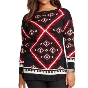 Ralph Lauren Southwestern Tunic Sweater Aztec Size Large